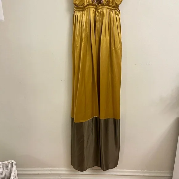 Anthropologie Mustard Dress with Pink Accents - Picture 2 of 9